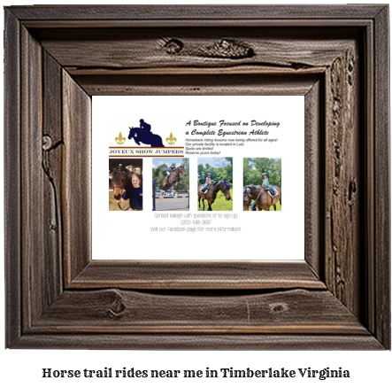 horse trail rides near me in Timberlake, Virginia